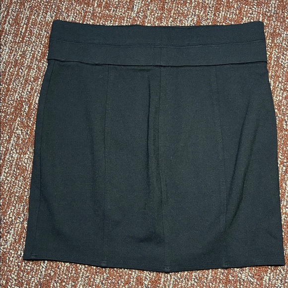 Helmut by Helmut Lang black stretch pull on structured mini skirt women’s S - Picture 3 of 11